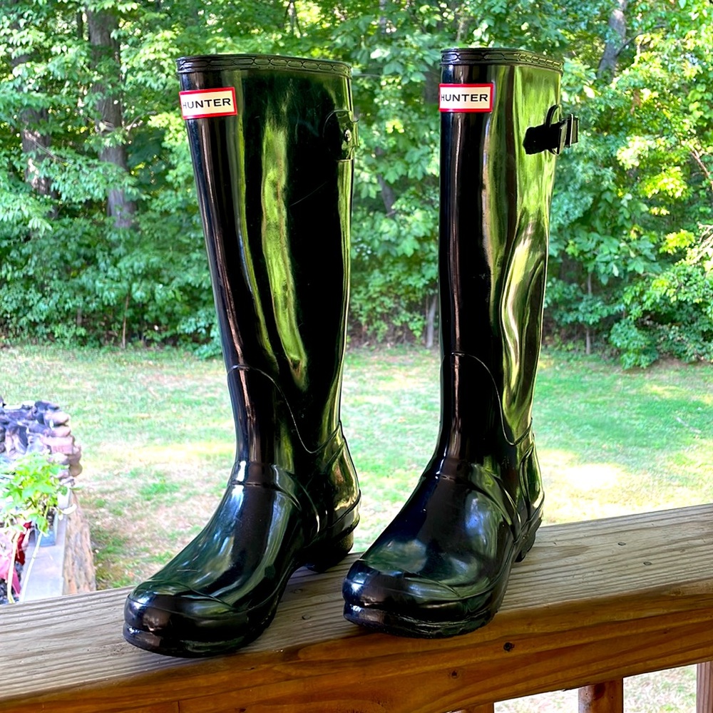 Hunter Original glossy Wellington boot size 7